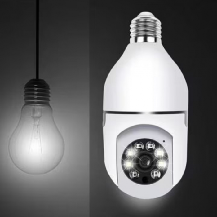Cameră IP Wi-Fi cu Iluminare Smart E27, 1080p, 360°, Audio Bidirecțional engross