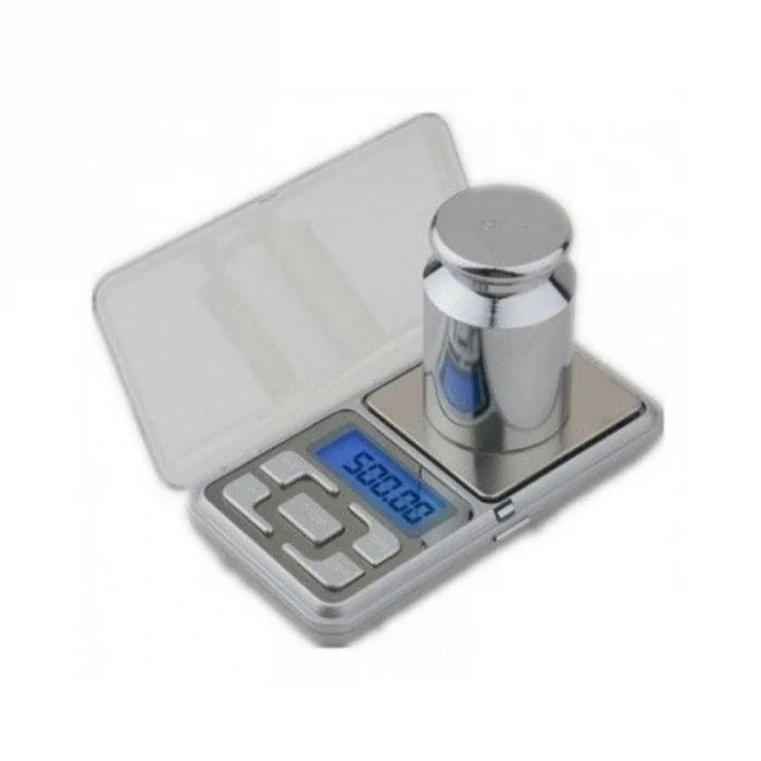 Cântar de Buzunar MH-500 – 500 g, Precizie 0,1 g, Funcție TARA, Design Compact Argintiu