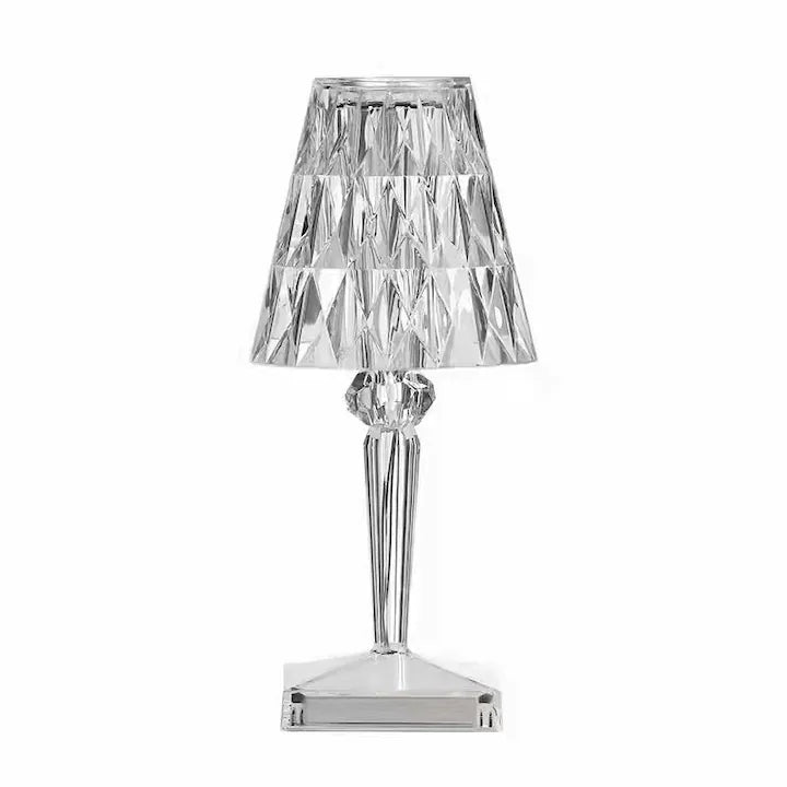 Lampă de Birou Portabilă din Cristal, Reîncărcabilă USB, 3 Culori