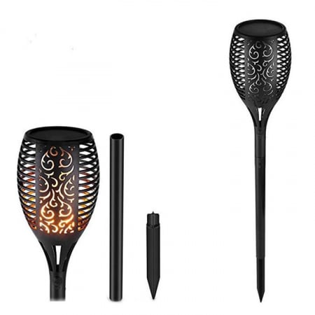 Set 4 bucăți - Lampă Solară cu Efect de Flacără, 33 LED-uri, 58 cm, Iluminat Decorativ pentru Grădină și Terasă