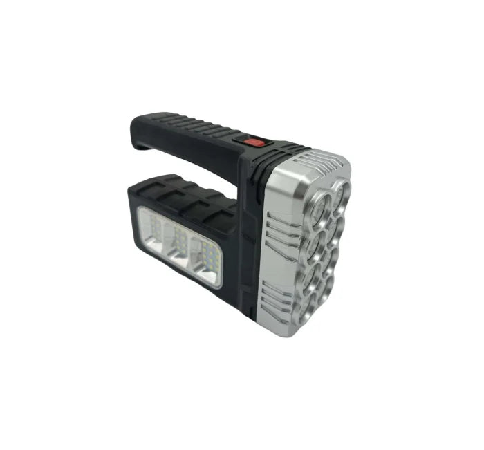 Lanternă Solară Reîncărcabilă 7702A-1, LED de Urgență, Încărcare USB & Solară, Lumină Laterală, 3 Moduri, Portabilă