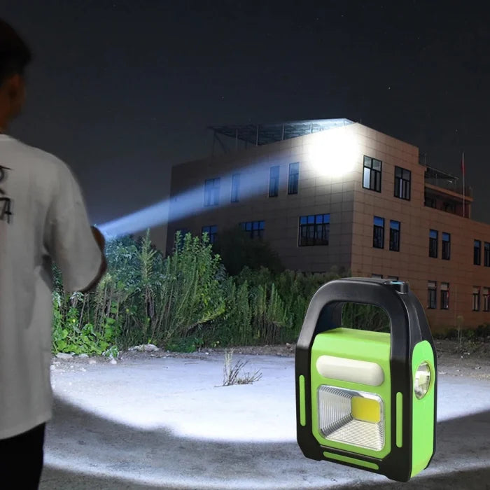 Lanternă de Lucru LED Portabilă JD-925 3 în 1 – Lumină, Încărcare Solară și Power Bank USB